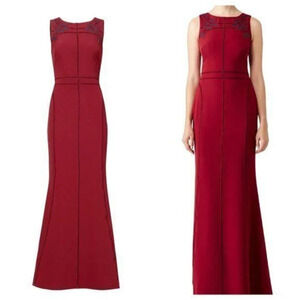 Marchesa Notte Burgundy Vine Gown Dress 6